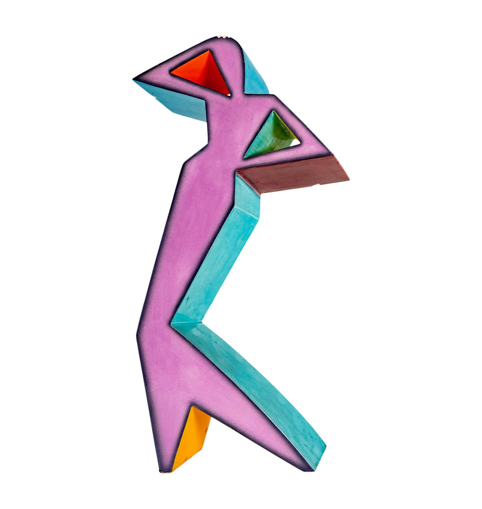 Fred Stodder (American, b.1957), Glazed Ceramic Sculpture: signed, 7 x 8 1/2 x 3 1/2 in.