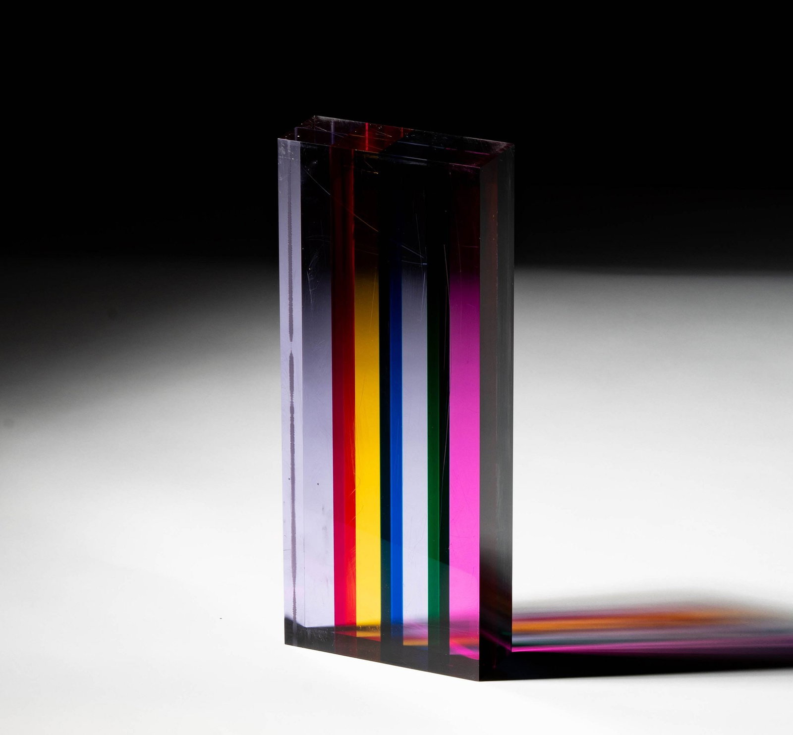 Vasa Acrylic Sculpture: signed and dated 2001, 11 3/4 x 4 3/4 x 1 3/4 in.