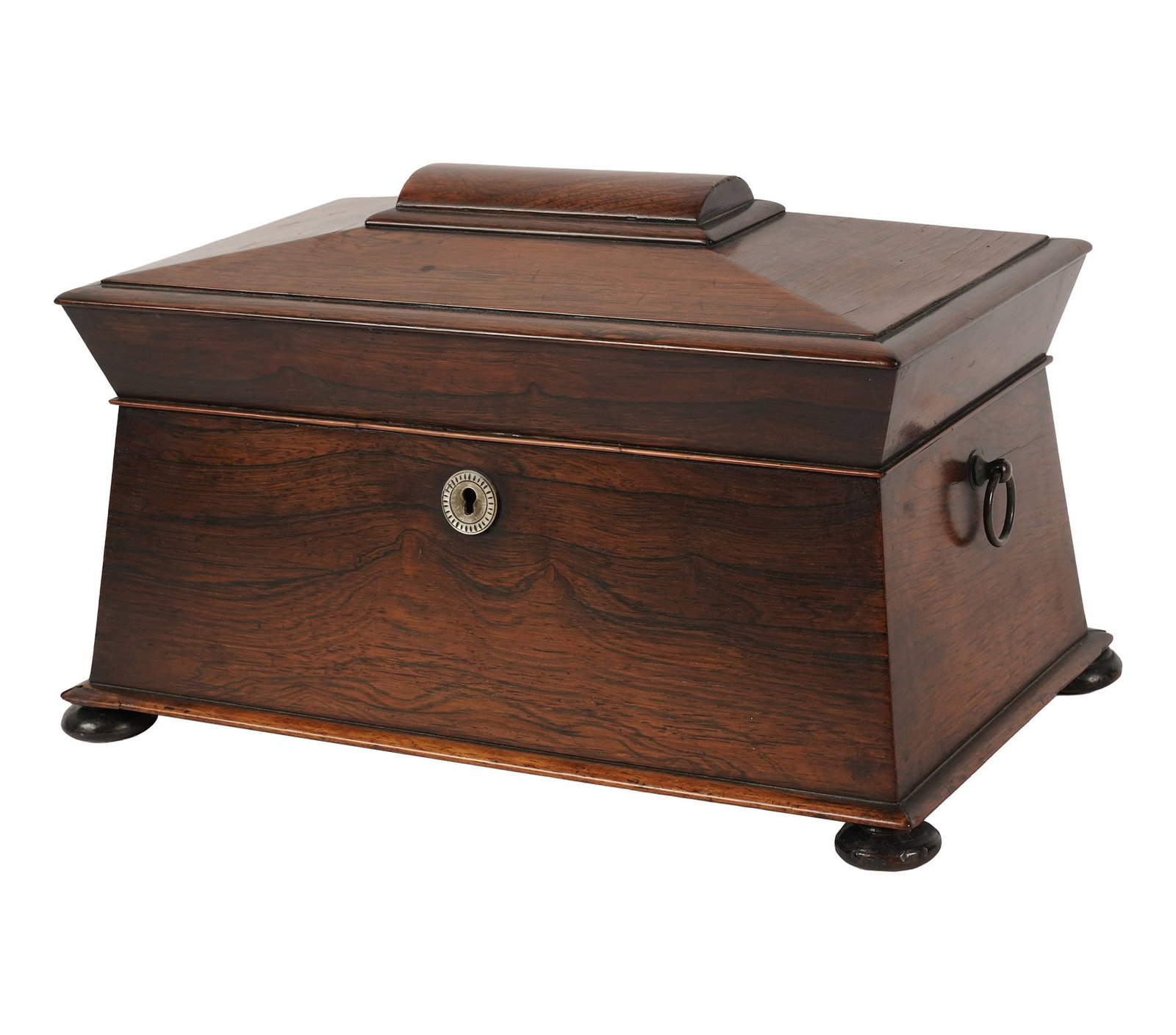 Willian IV Rosewood Tea Caddy,: 19th centuey, 8 1/4 x 12 3/4 x 7 1/4 in.