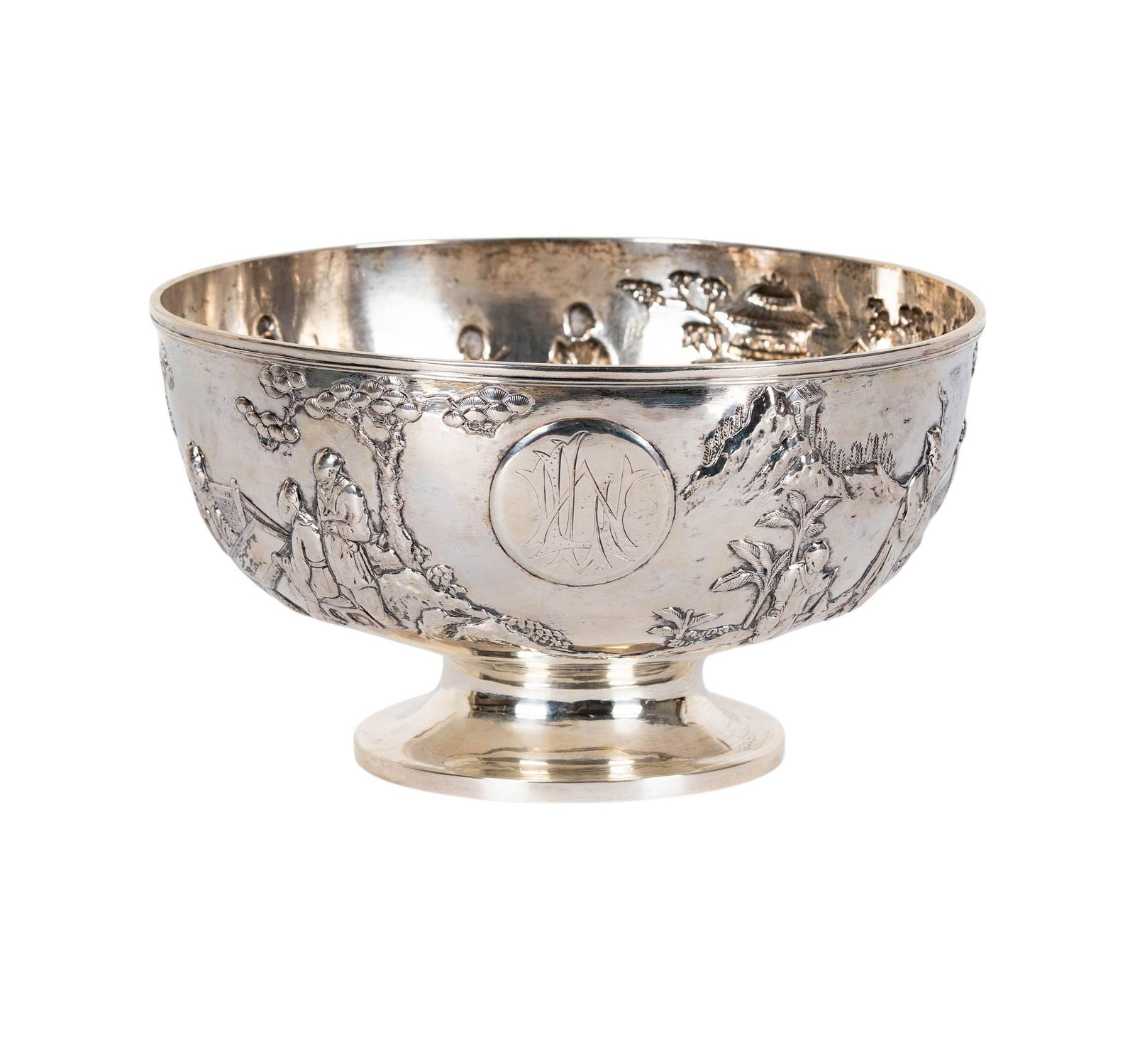 Chinese Sterling Silver Bowl (1 of 9)