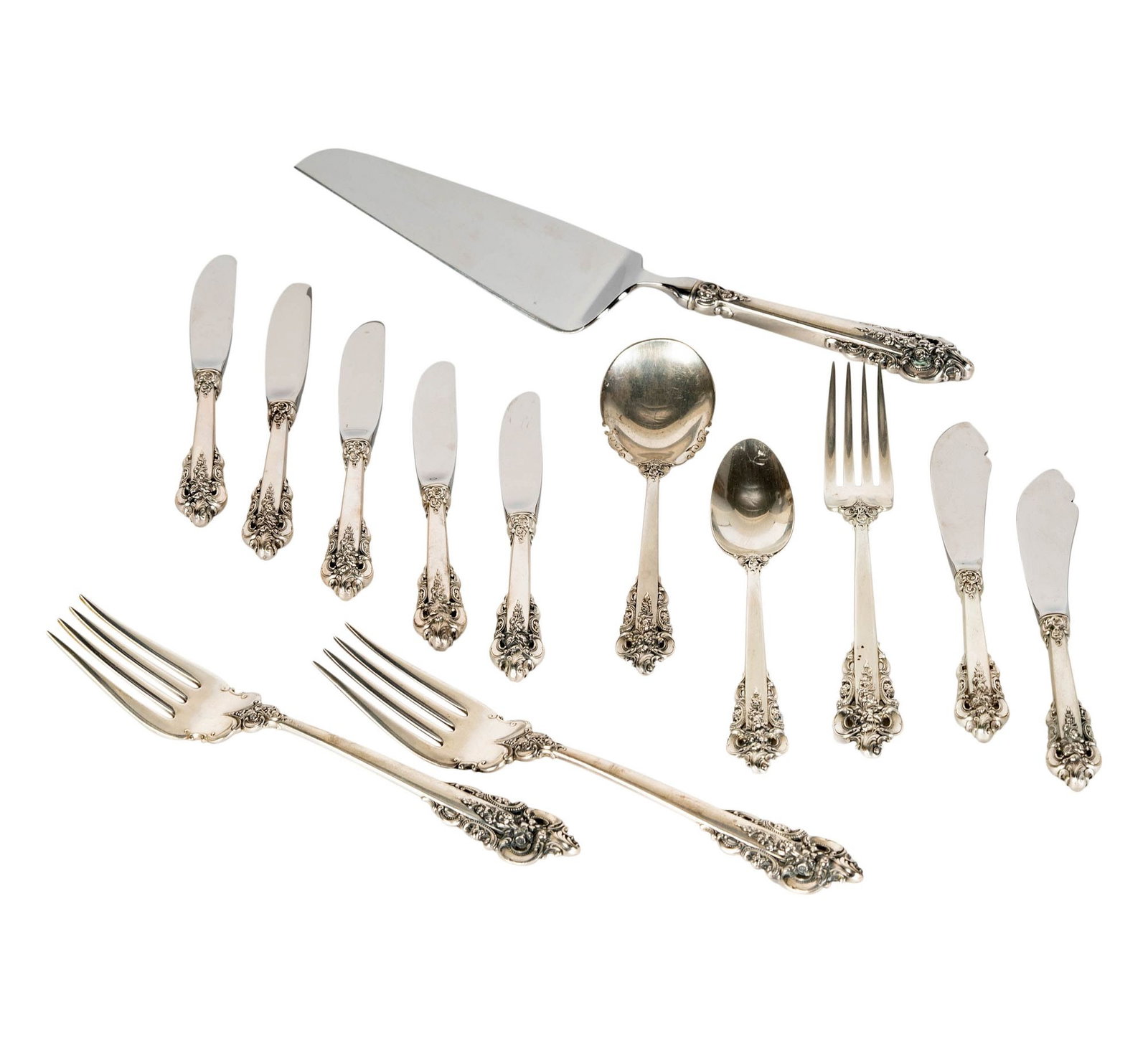 Small Partial Set of Wallace Grande Baroque Sterling Flatware (1 of 10)