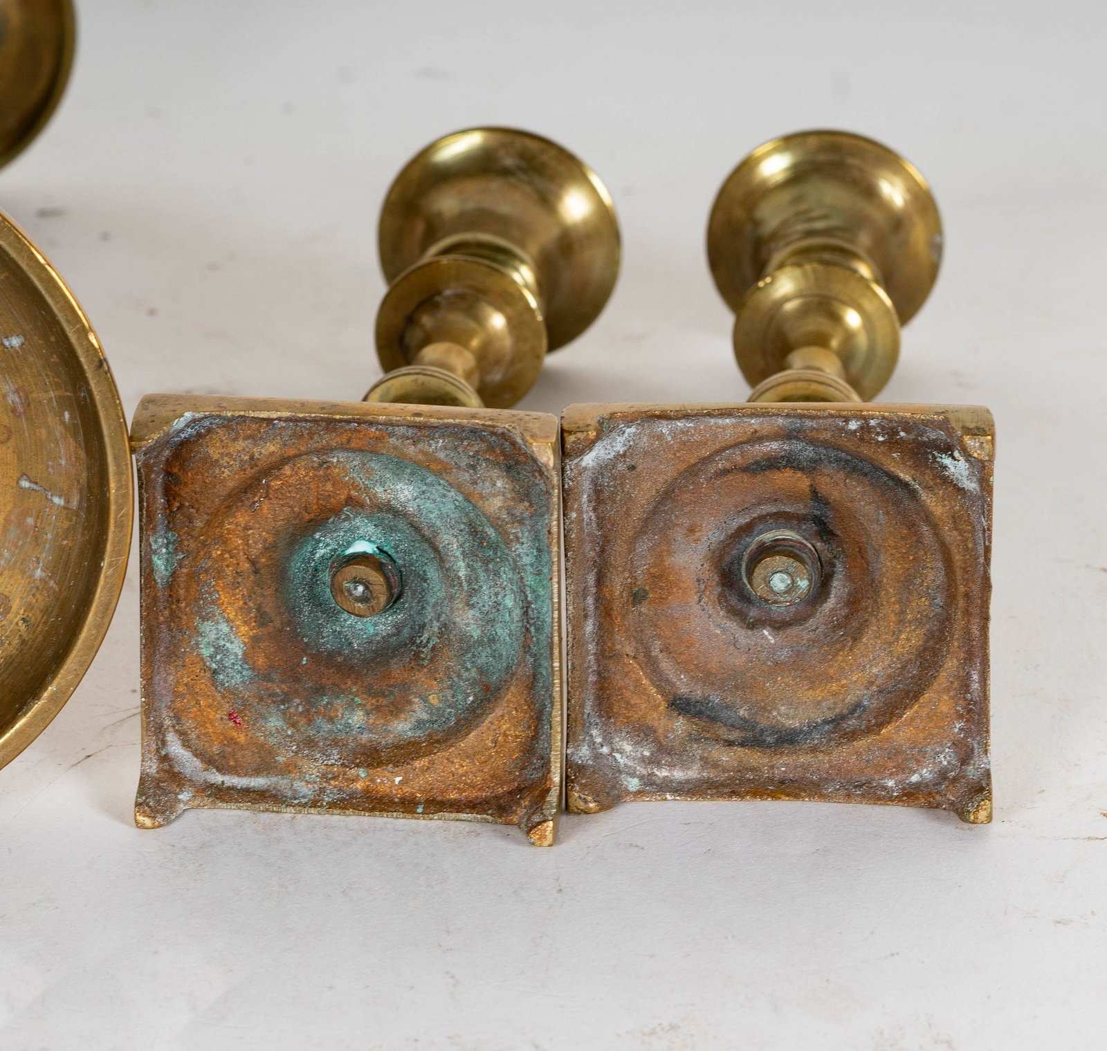 Six Assorted Brass Candlesticks - 10