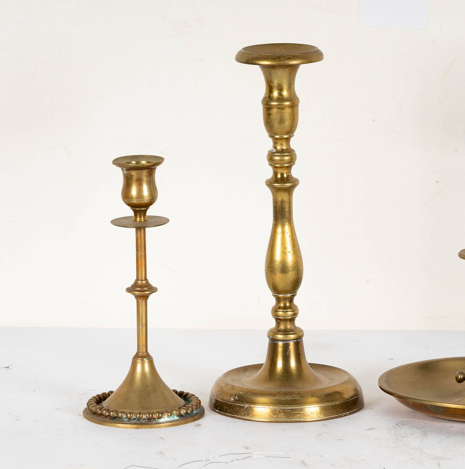 Six Assorted Brass Candlesticks - 2