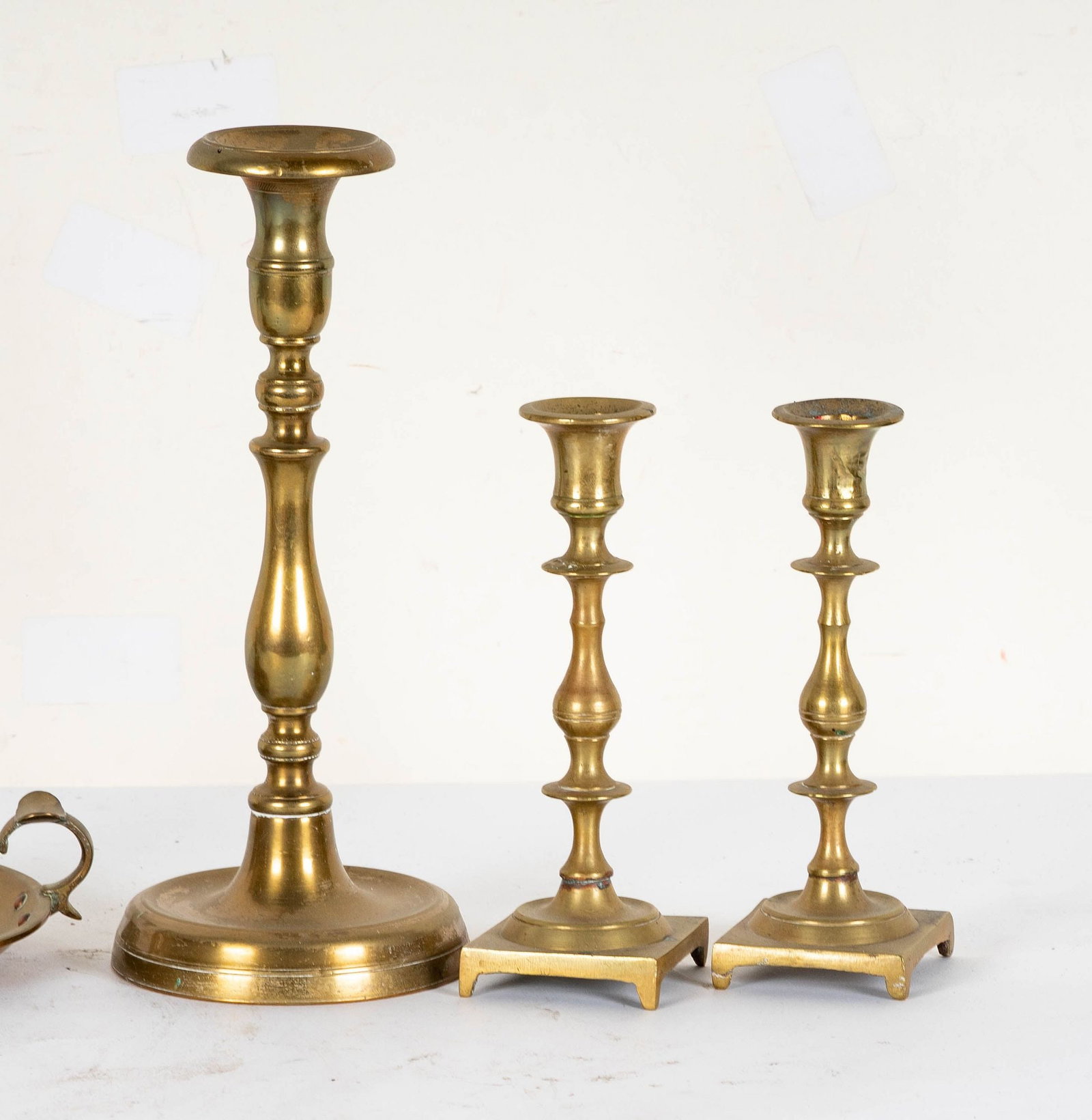 Six Assorted Brass Candlesticks - 3