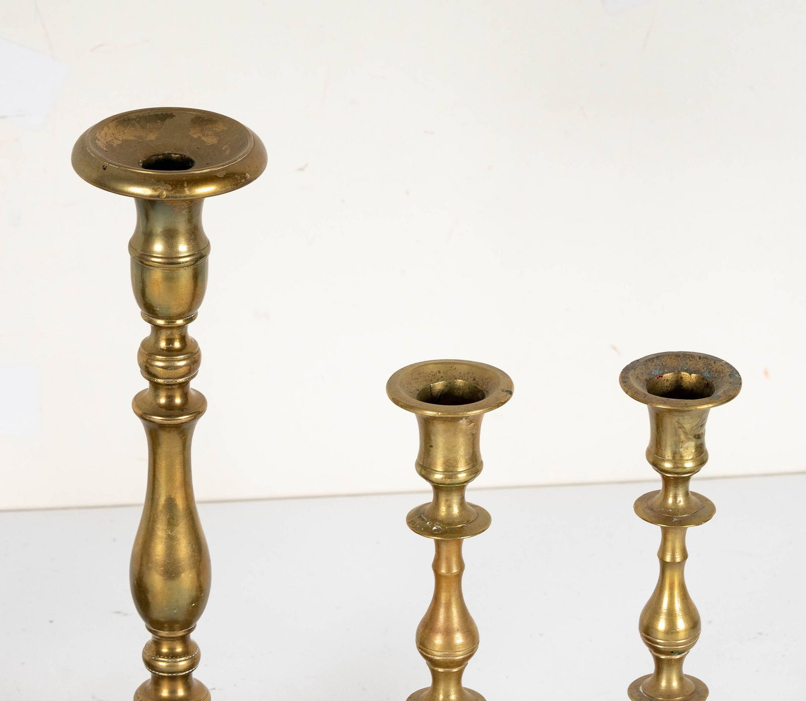 Six Assorted Brass Candlesticks - 5