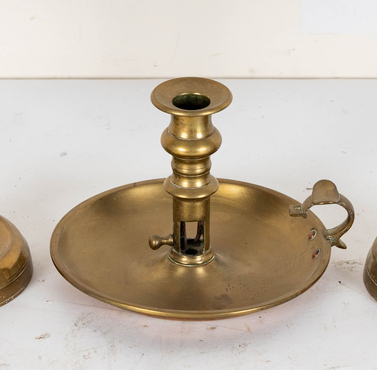 Six Assorted Brass Candlesticks - 6