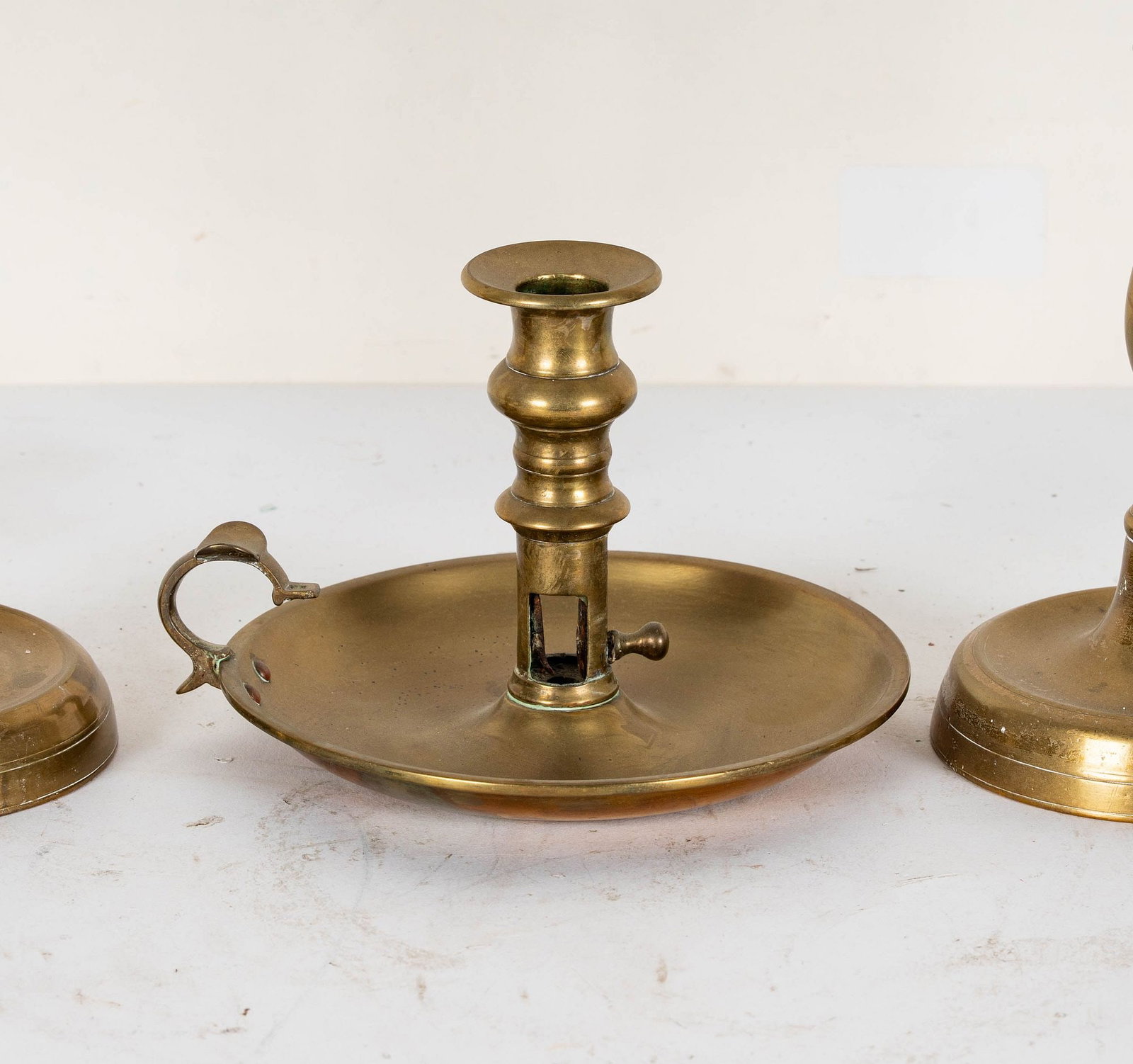 Six Assorted Brass Candlesticks - 8