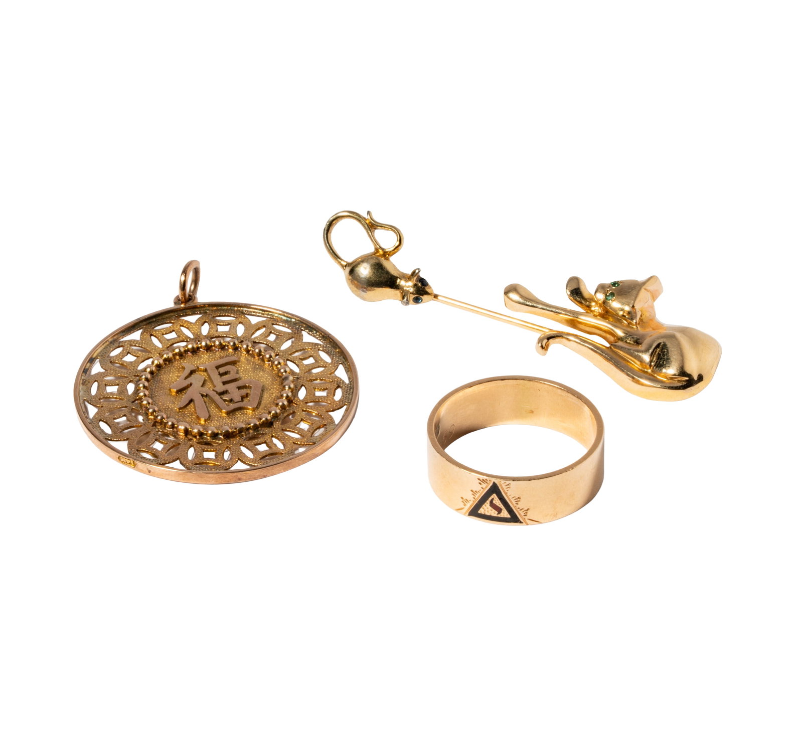 Three 14 Karat Yellow Gold Accessories (1 of 14)