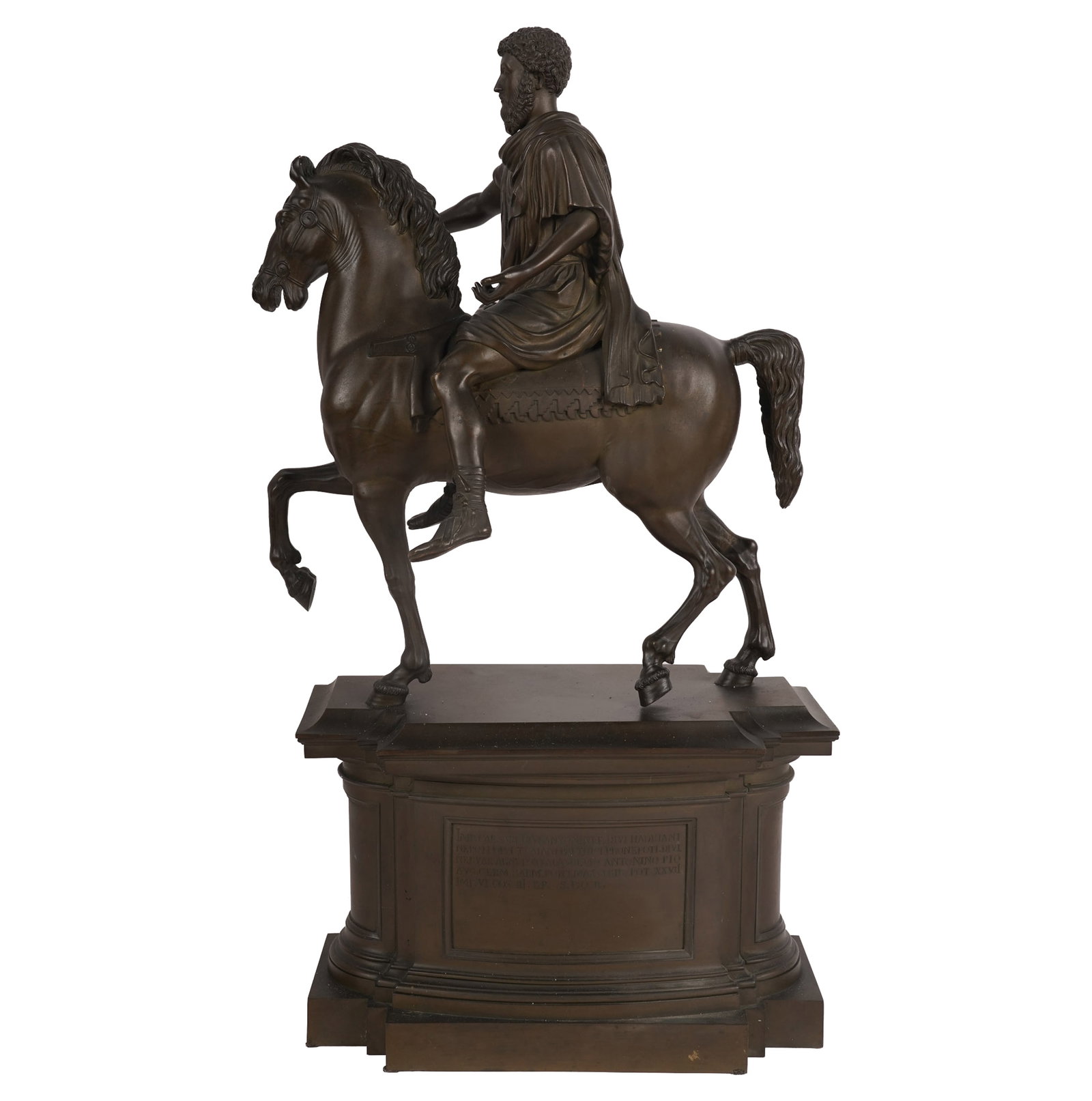 A Bronze Figure of Prancing Horse with Roman style Rider (1 of 8)