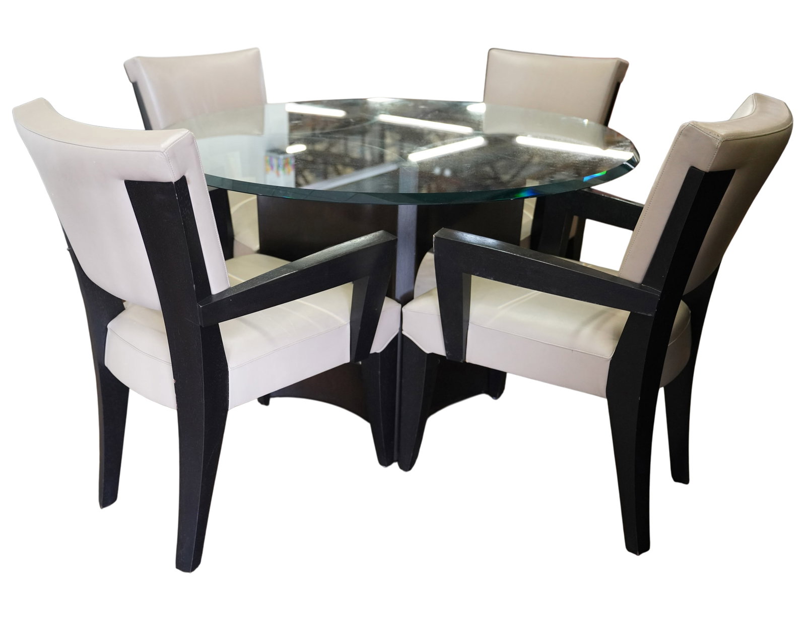 Dakota Jackson Ebony Game Table and Four Chairs (1 of 11)