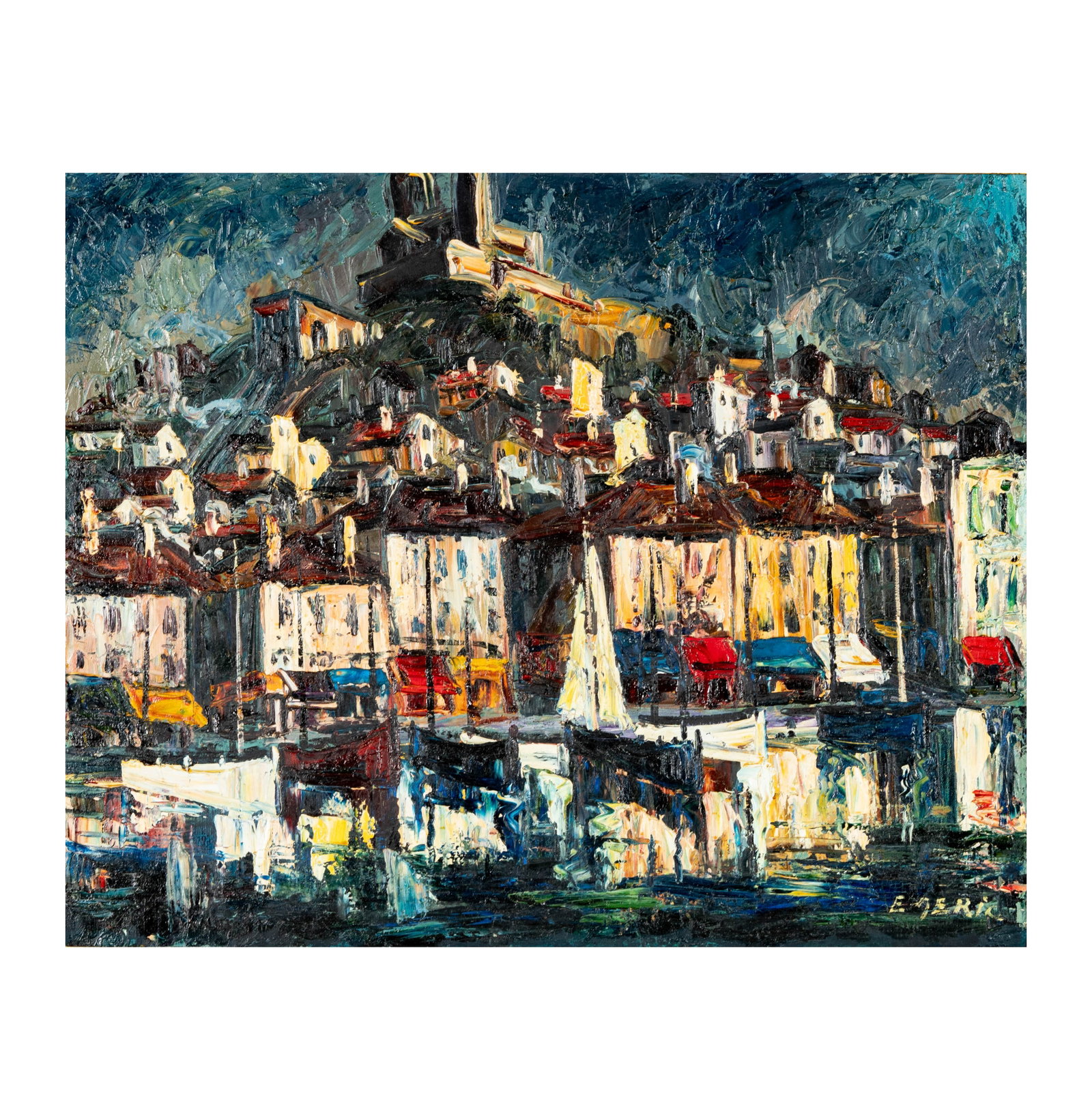 Emeric Vagh Weinmann (Hungarian, 1919-2012): Village Coast (1 of 9)
