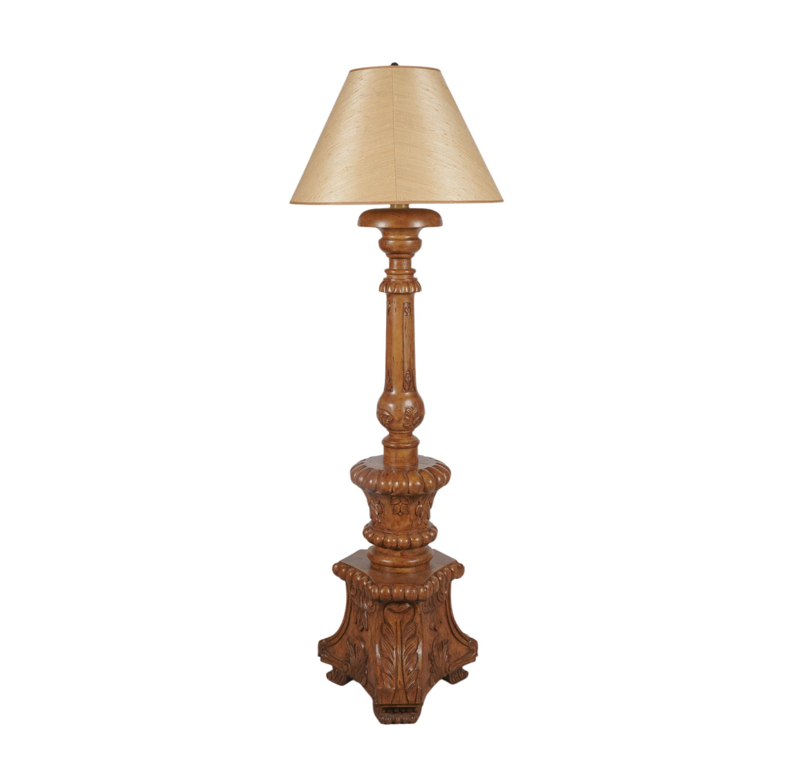 Baroque-Style Torchiere Floor Lamp (1 of 10)