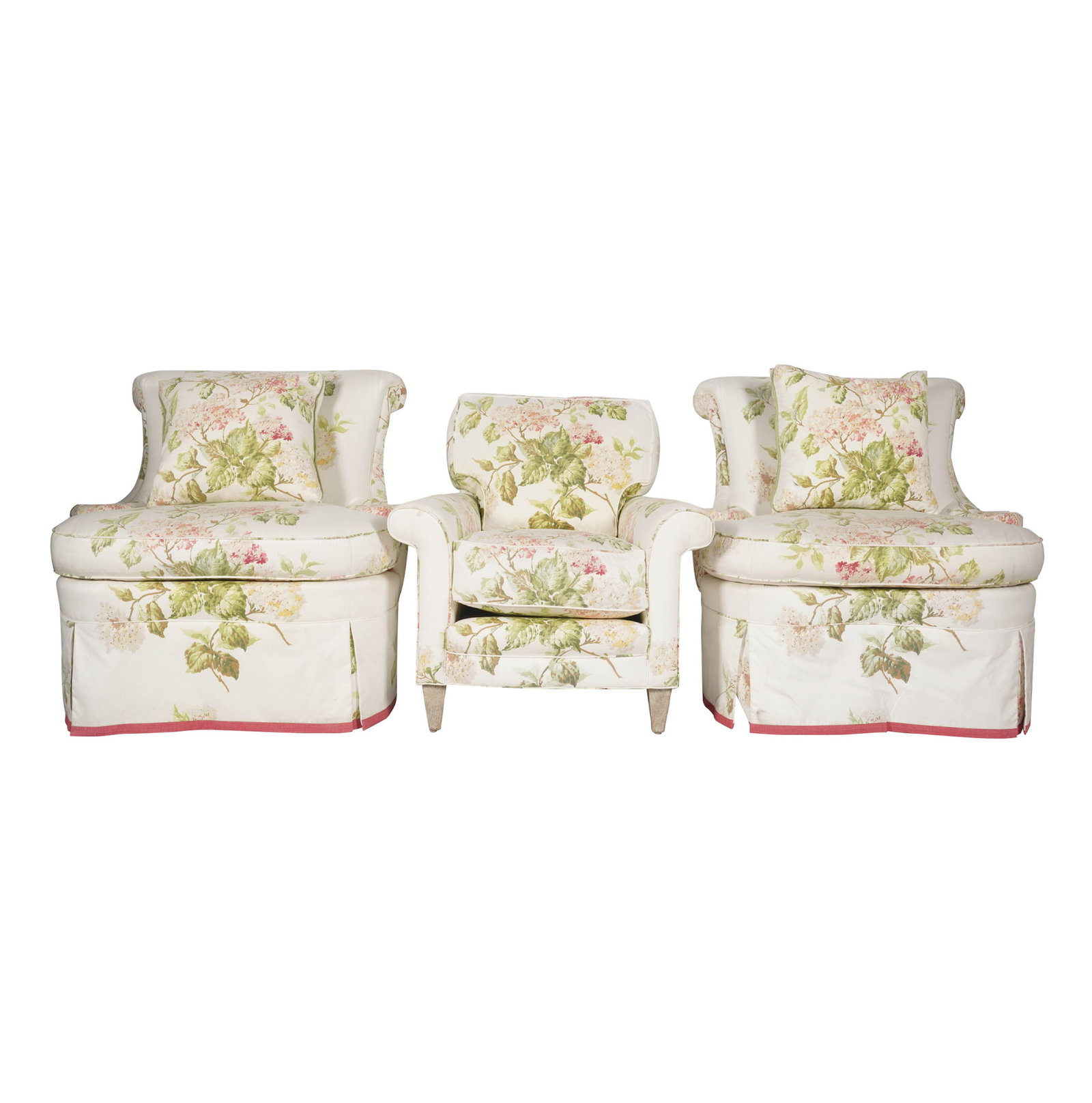 Three Floral Upholstered Club Chairs (1 of 9)