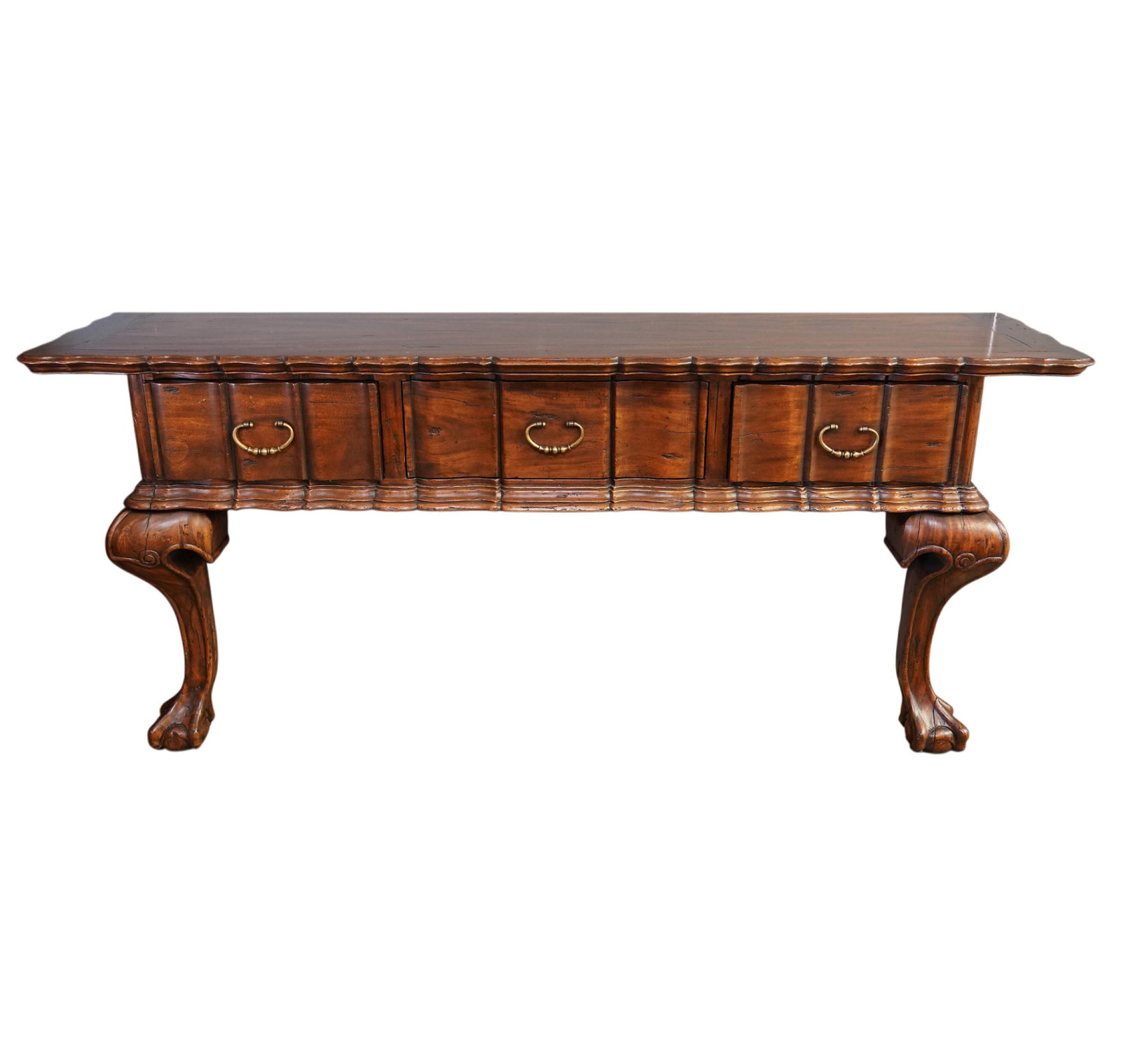 Alfonso Marina Wall Console: three drawers, 31 1/3 x 17 x 16 1/4 in.,