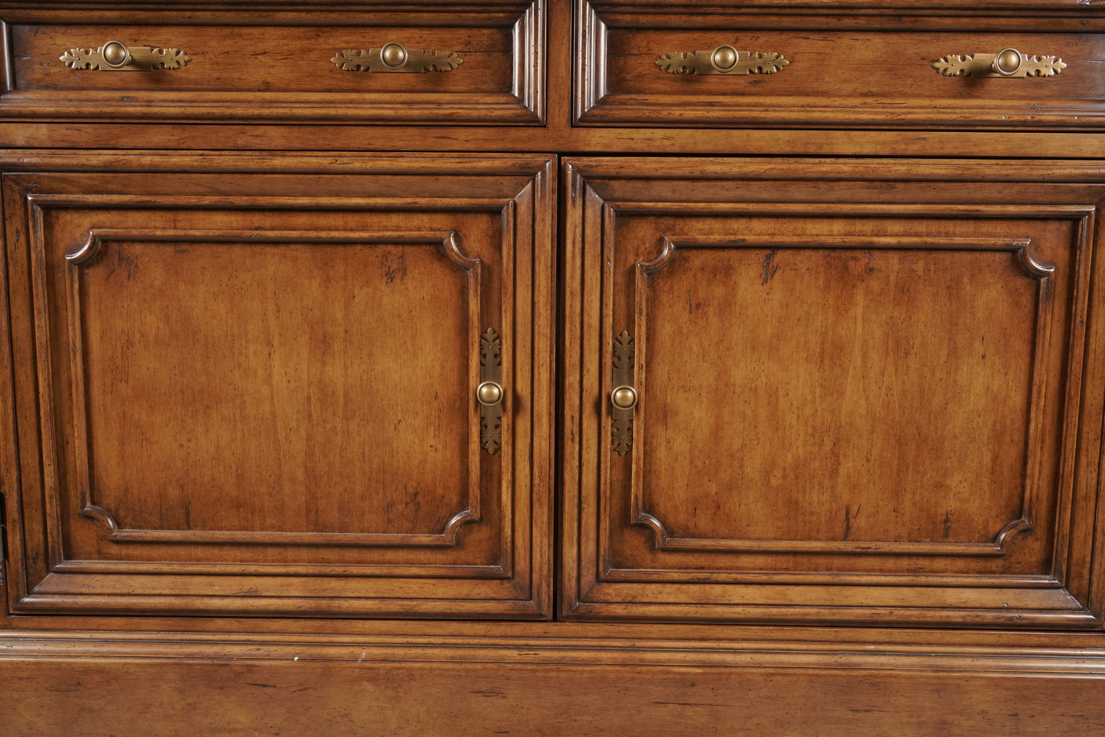 Contemporary Walnut Two-Door Buffet - 6