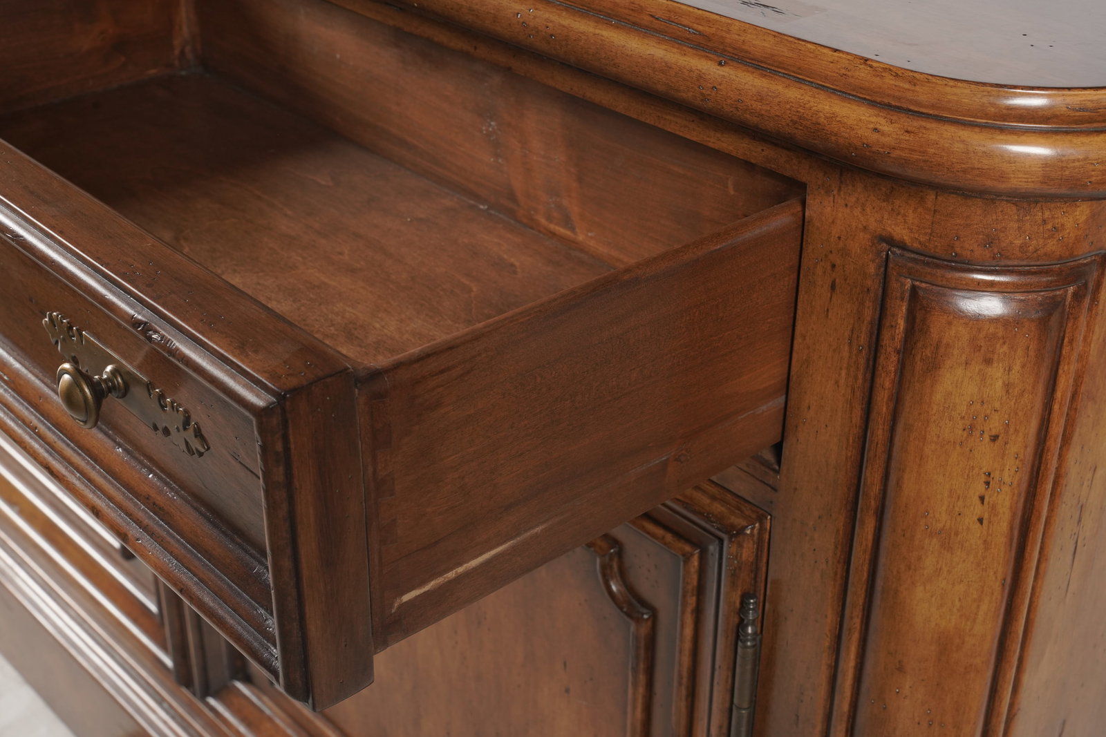 Contemporary Walnut Two-Door Buffet - 8