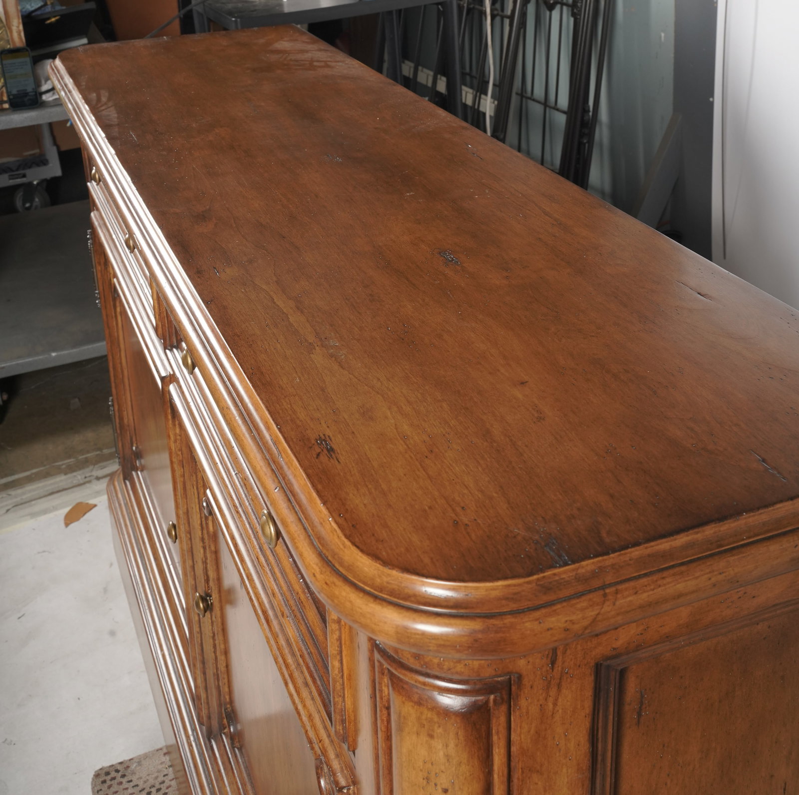 Contemporary Walnut Two-Door Buffet - 9