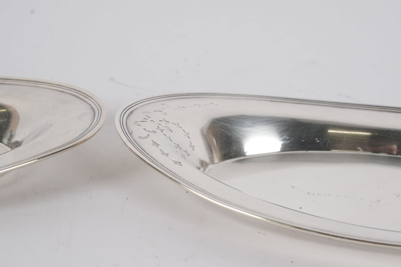 Two Sterling Silver Bread Trays - 3