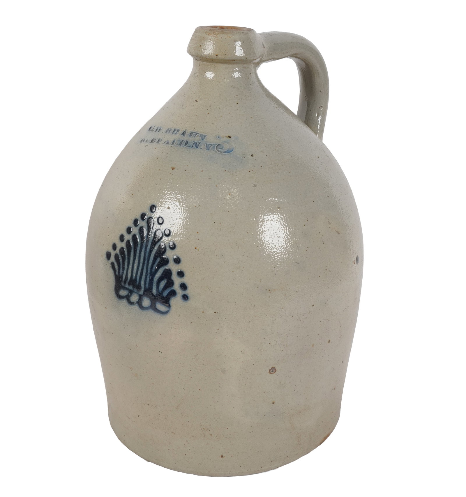 C. W. Bruan Salt Glazed Stoneware Pottery Jug (1 of 6)