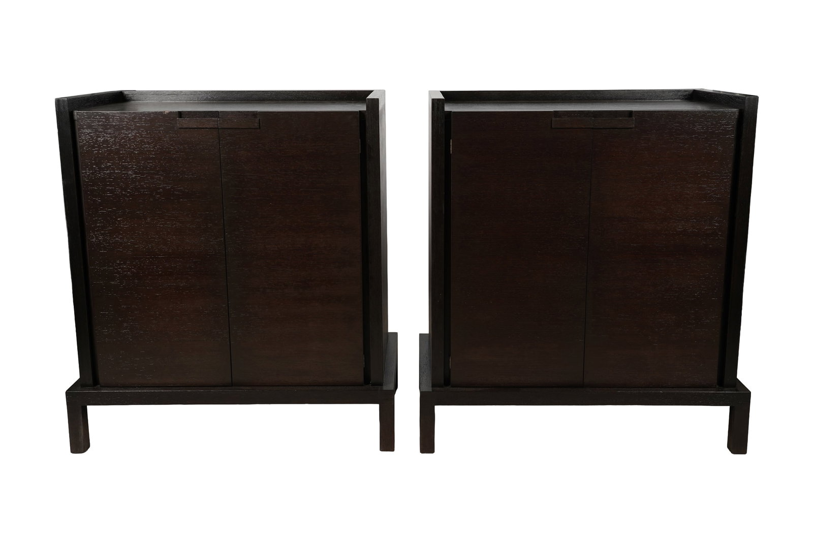Pair of B&B Italia Ebony Two-Door Cabinets: 41 1/4 x 35 1/4 x 19 3/4 in.