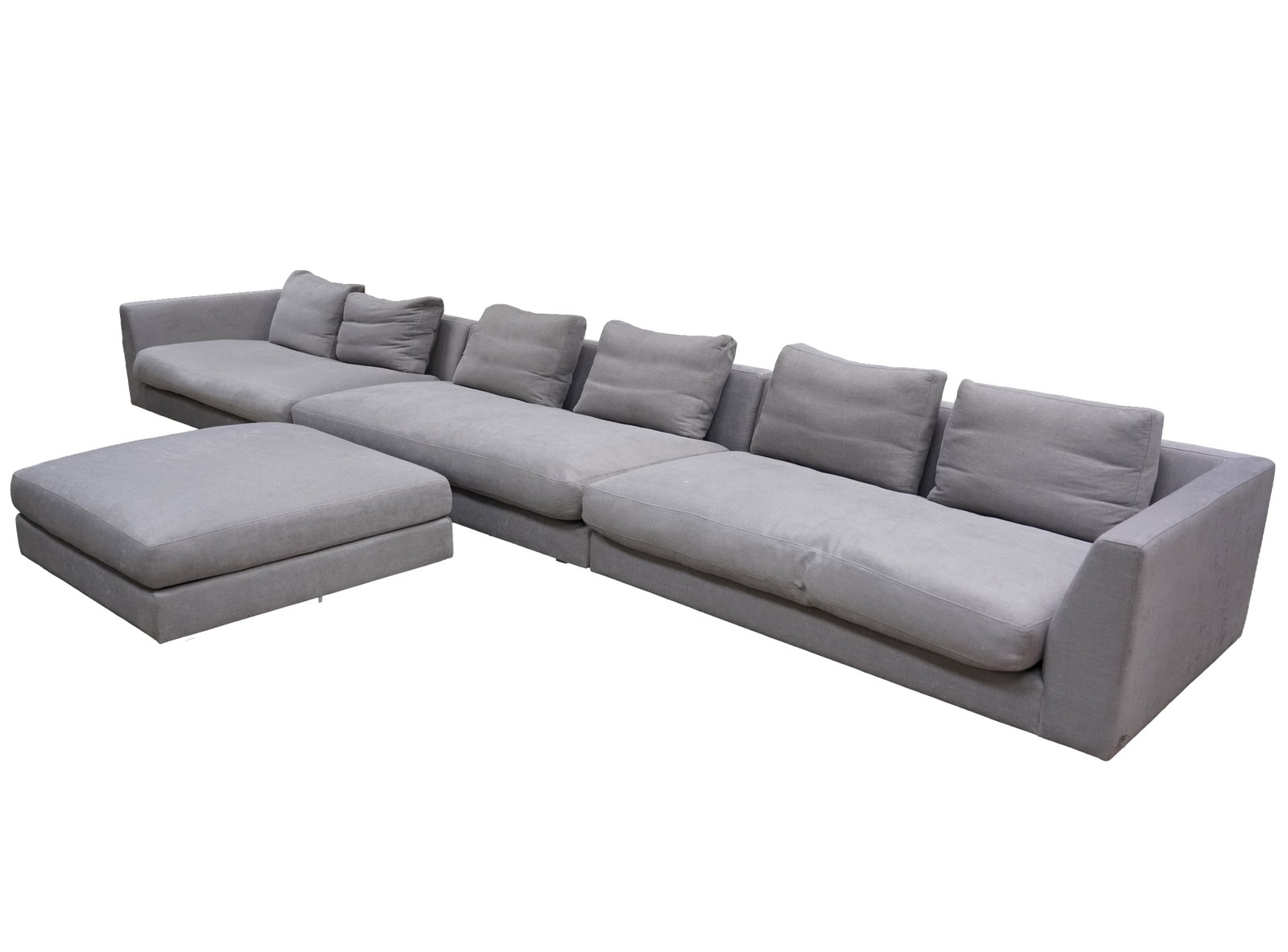 Contemporary Gray Upholstered Sectional Sofa (1 of 14)