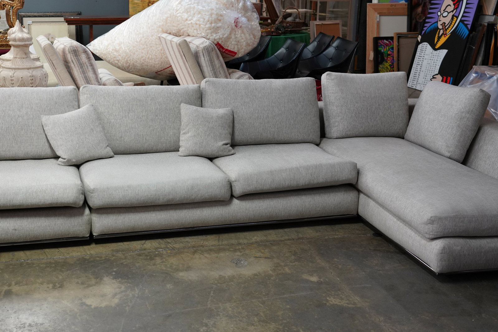 Minotti Chrome Base Sectional Sofa - 2