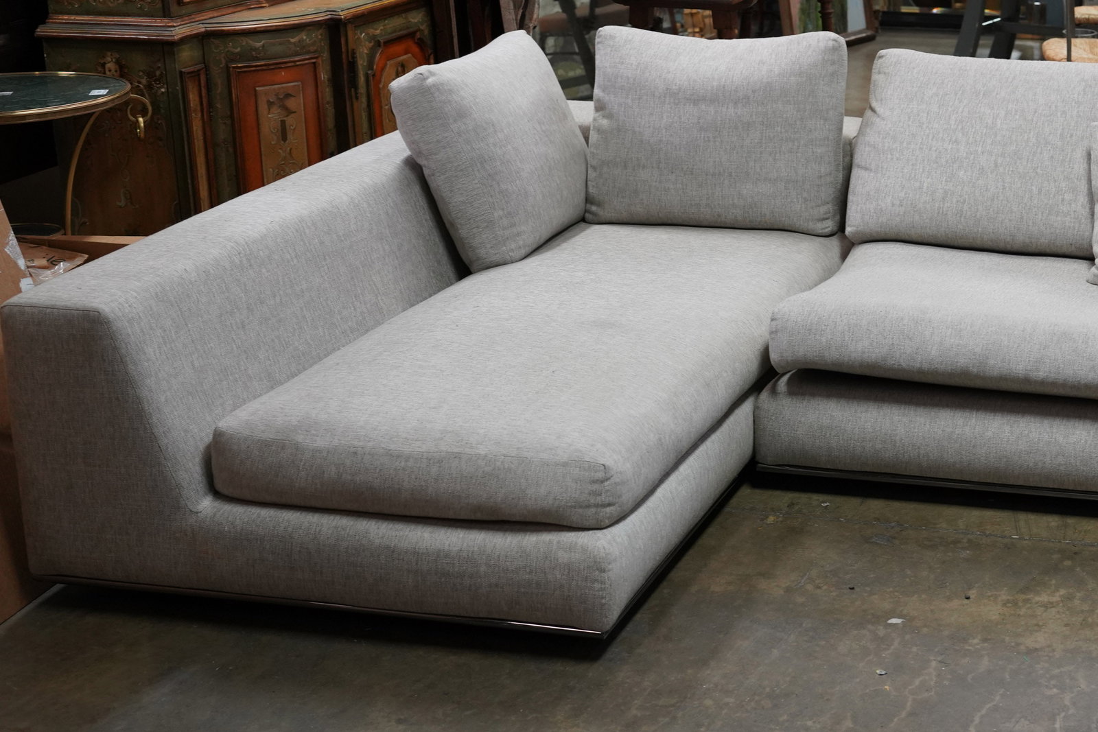 Minotti Chrome Base Sectional Sofa - 4