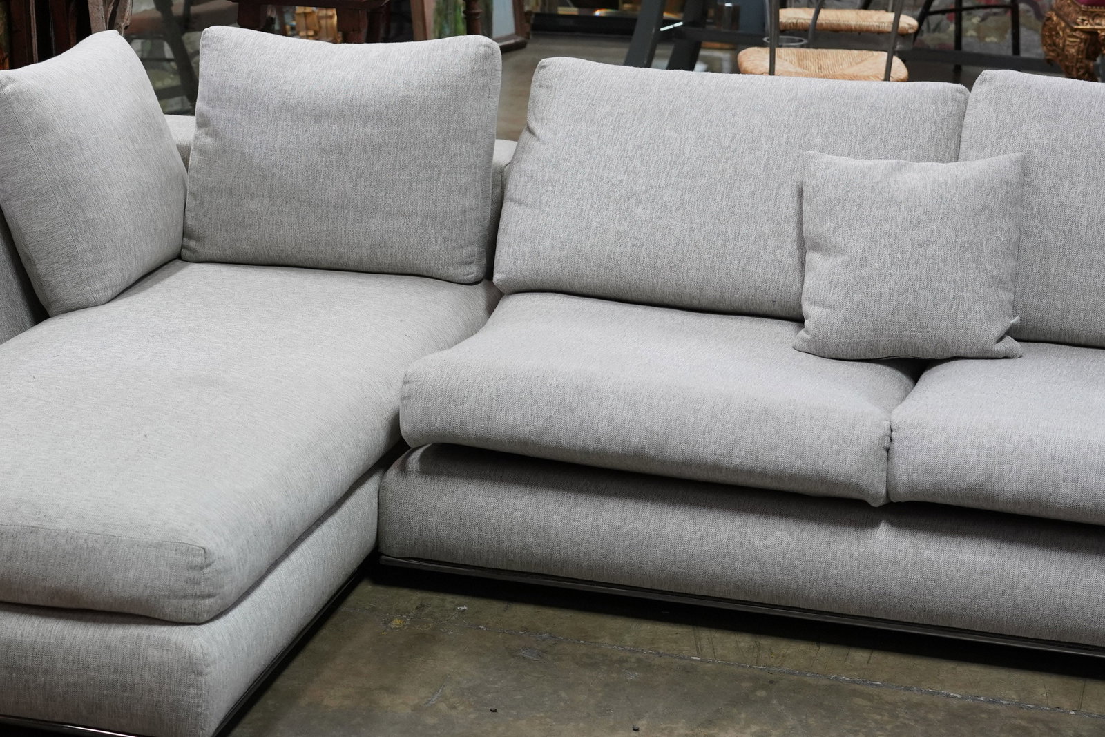 Minotti Chrome Base Sectional Sofa - 5