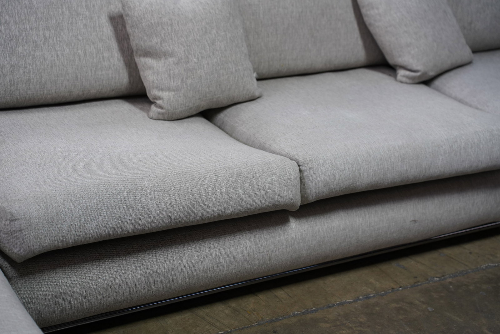 Minotti Chrome Base Sectional Sofa - 9