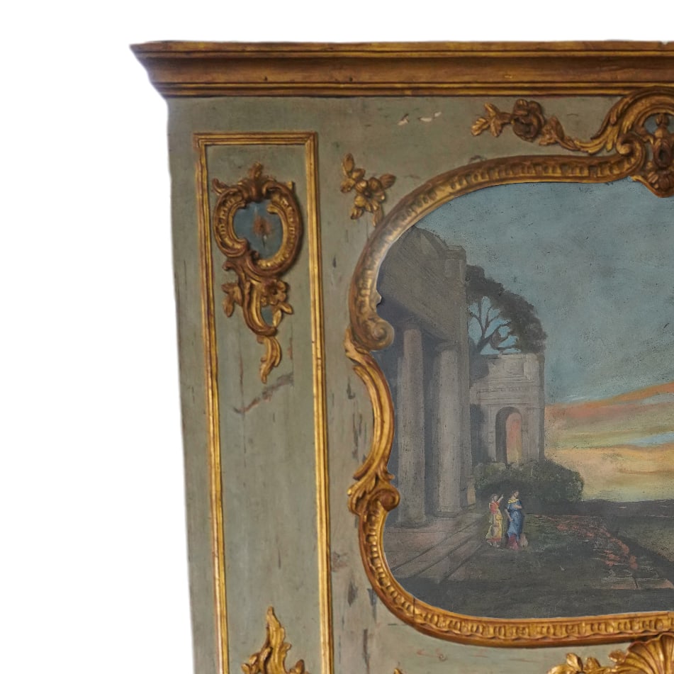 Italian Painted Console and Mirror - 2