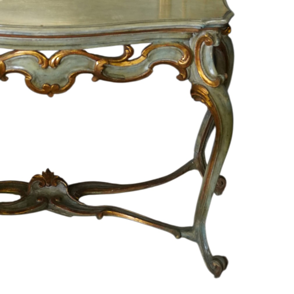 Italian Painted Console and Mirror - 6