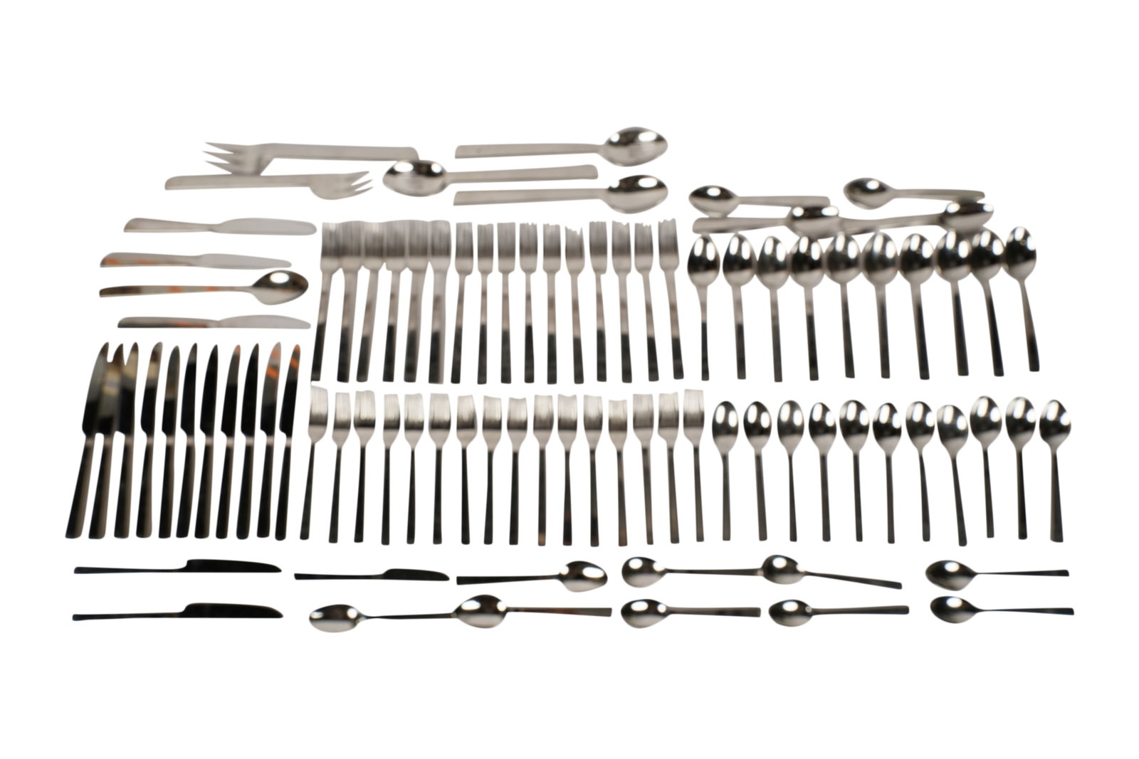 Ralph Lauren Stainless Steel Flatware Service: pieces stamped with maker's mark