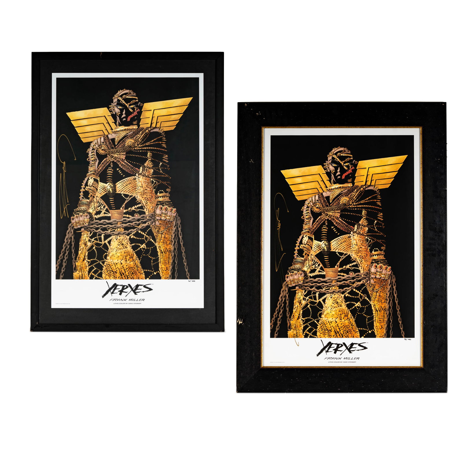 Two Signed Xerxes Posters: Framed: 31 1/2 x 43 1/2 in., 29 x 42 in.
