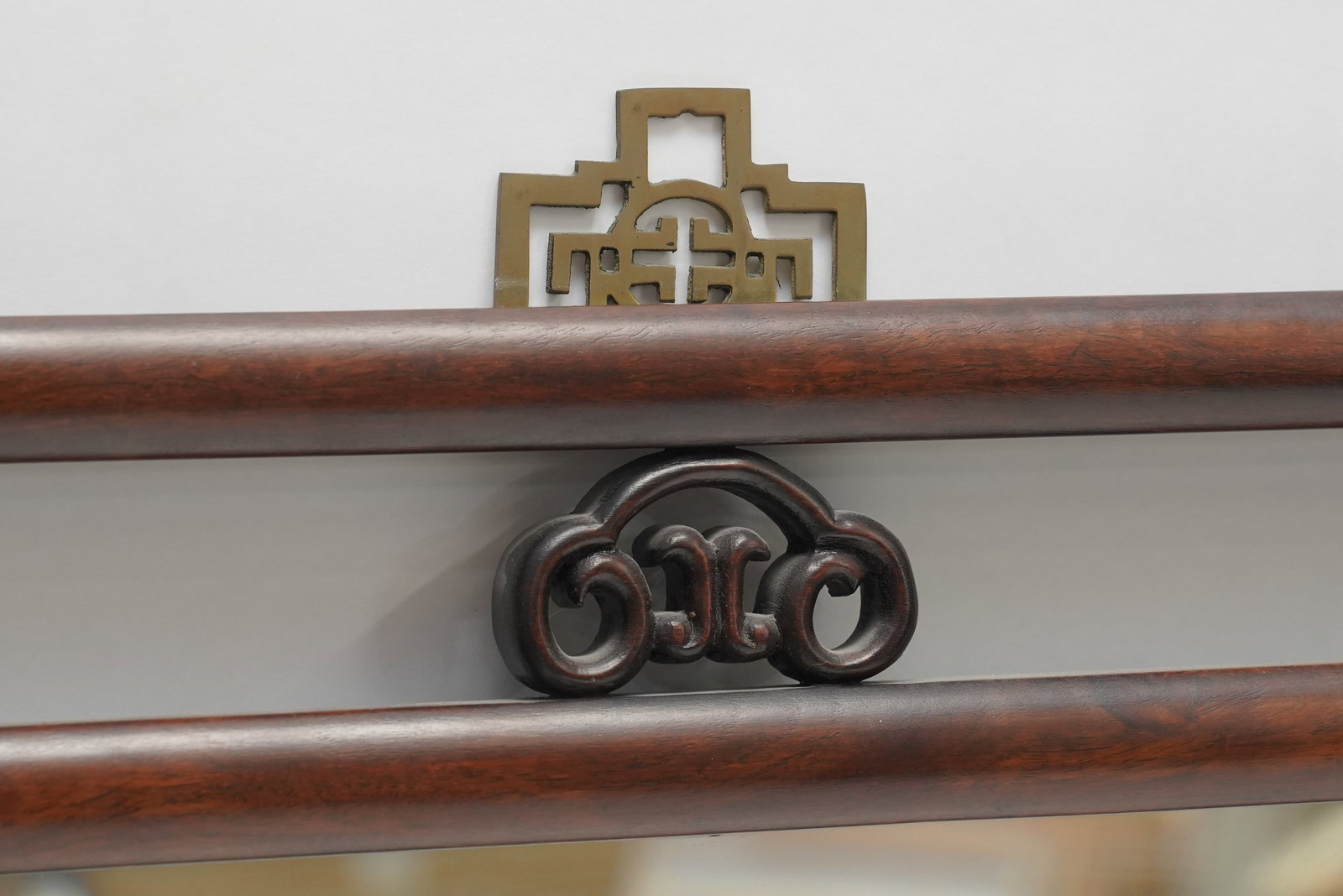 Asian Style Teak Mirror - 6