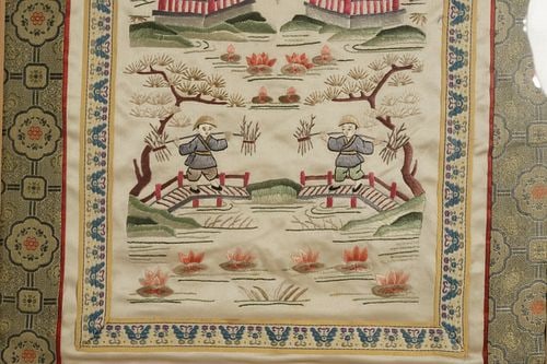 Three Chinese Framed Textiles - 13