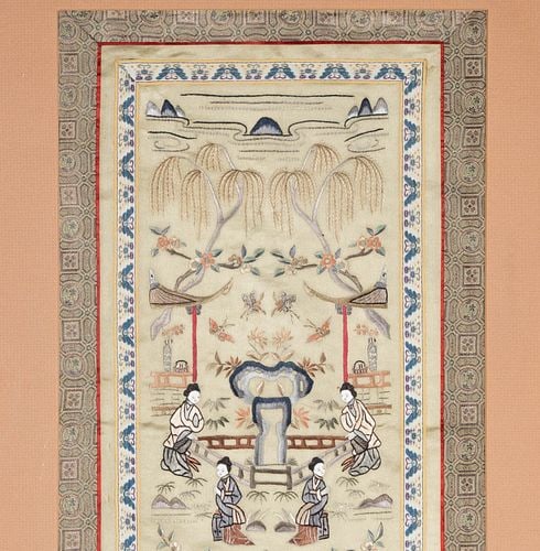 Three Chinese Framed Textiles - 18
