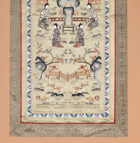 Three Chinese Framed Textiles - 19