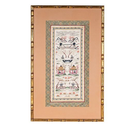 Three Chinese Framed Textiles - 20