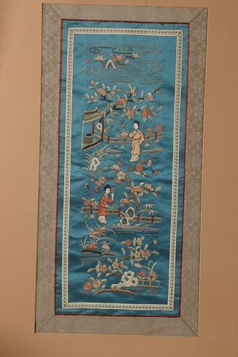 Three Chinese Framed Textiles - 2