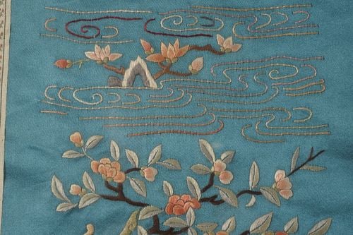 Three Chinese Framed Textiles - 8