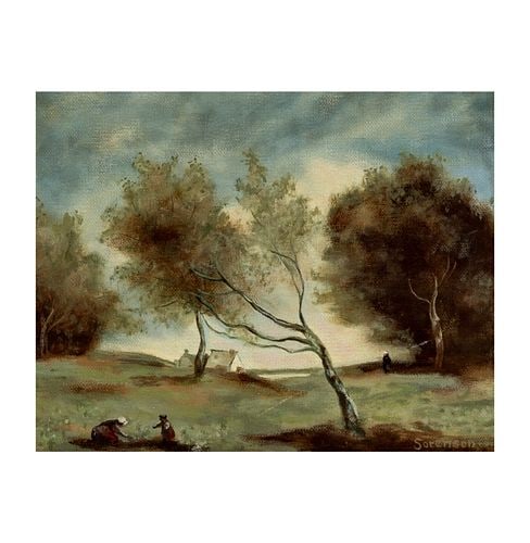 Winter Landscape Signed Sorensen: Buyer's Premium is 25% on Abell.com Buyer's Premium is 28% on Liveauctioneers.com signed lower right, 8 x 10 in., framed: 18 x 20 in.