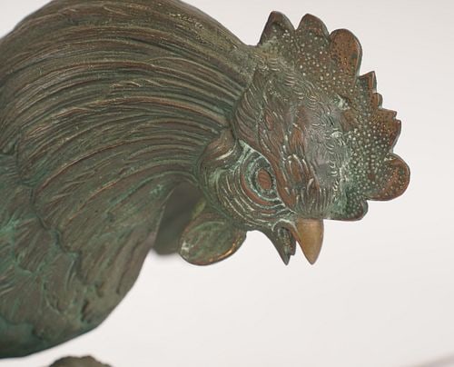 Rooster Bronze Table Lamp - 13