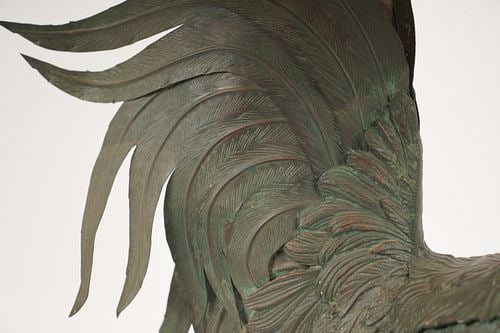Rooster Bronze Table Lamp - 14