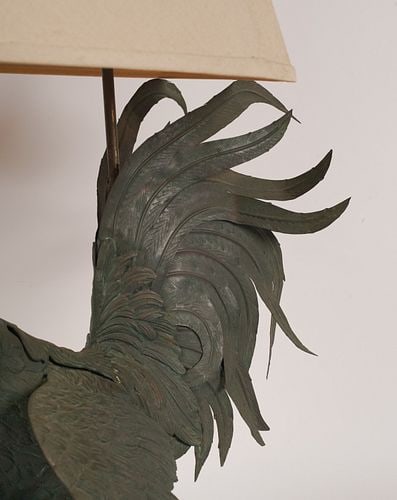 Rooster Bronze Table Lamp - 2