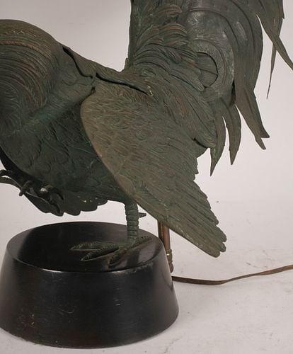 Rooster Bronze Table Lamp - 3
