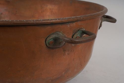 Large Copper Four Handled Caldron - 2
