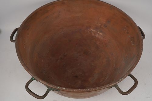 Large Copper Four Handled Caldron - 5