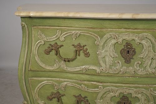 Green Painted Commode - 2