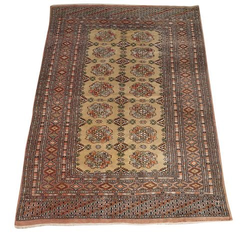 Persian Throw Rug: Buyer's Premium is 25% on Abell.com Buyer's Premium is 28% on Liveauctioneers.com 49 x 69 in.