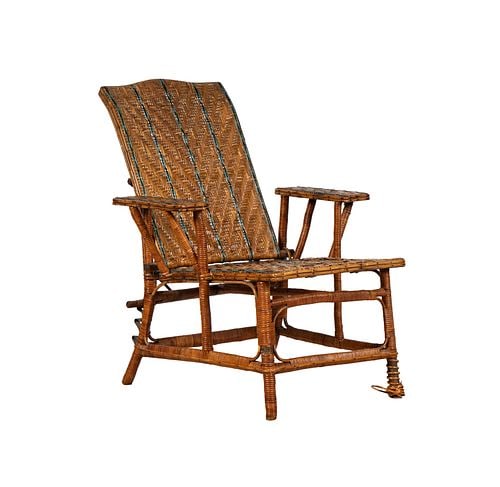 Vintage French Rattan and Bamboo Deck Chair (1 of 14)